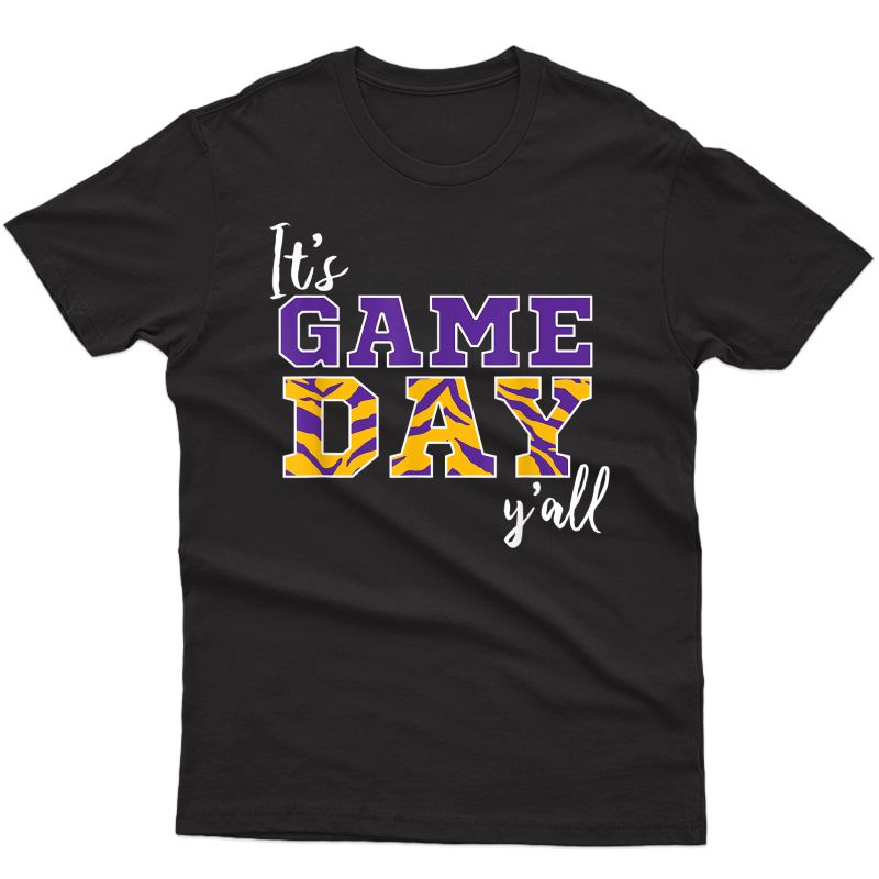 It's Game Day Ya'll Tiger Purple & Gold Tshirt