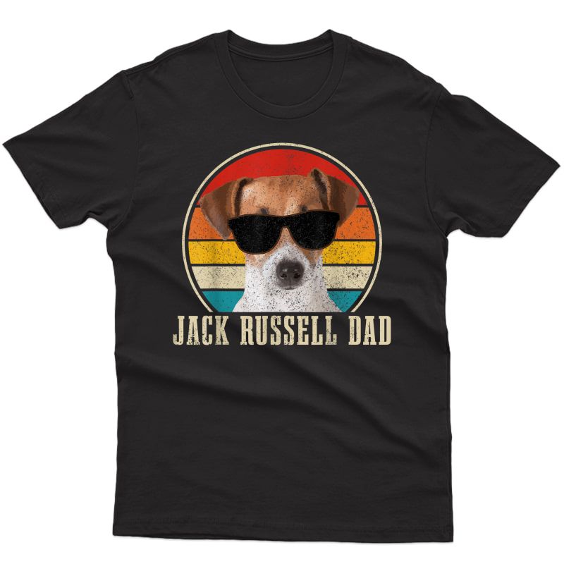 Jack Russell Dad Funny Dog Vintage Jack Russell Terrier T-shirt