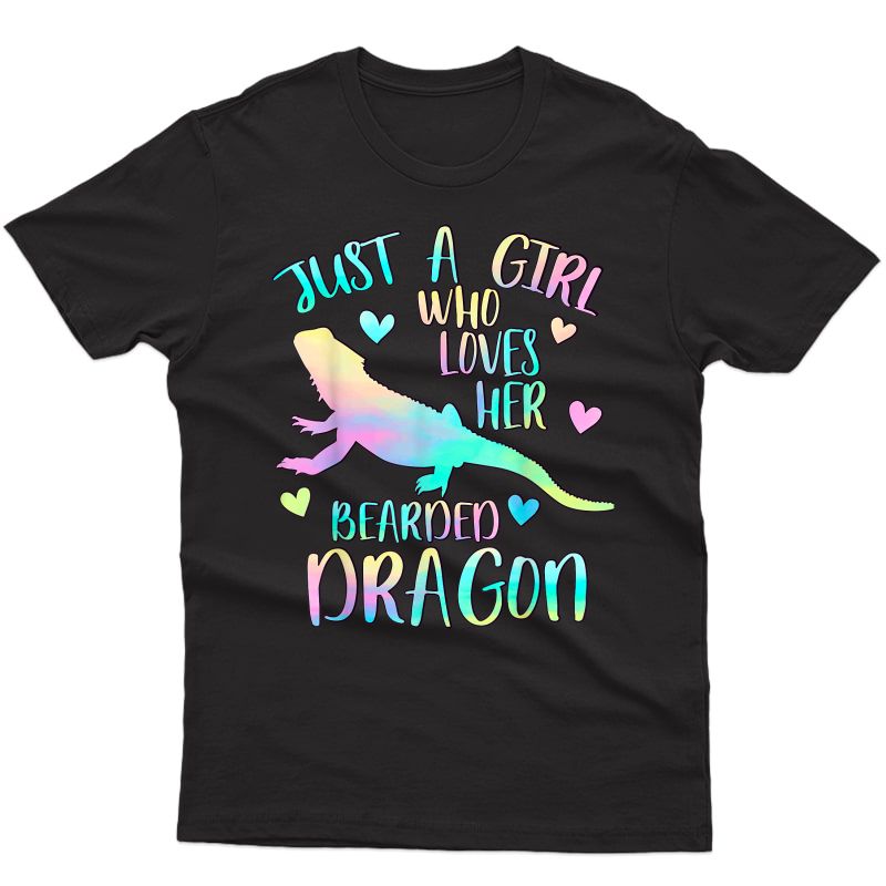 Just A Girl Who Loves Her Bearded Dragon Dragons Lover T-shirt