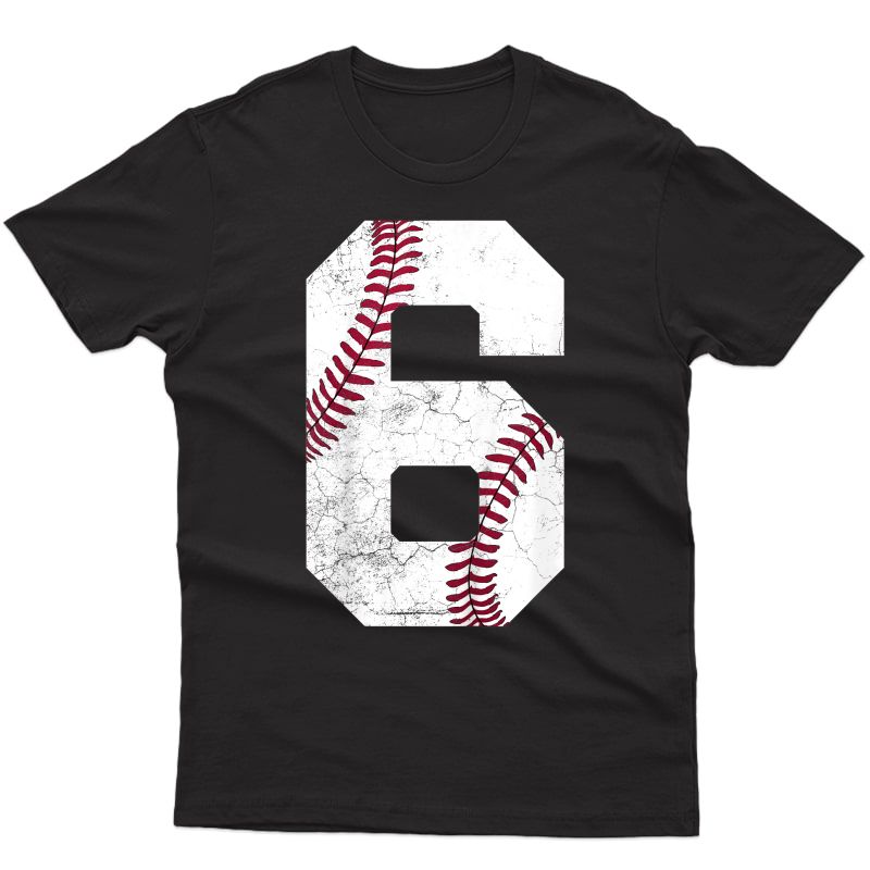  6th Birthday Baseball Six 6 Sixth Gift T-shirt