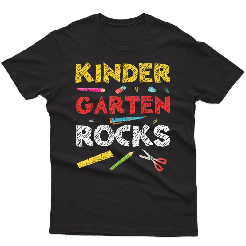 Kindergarten Rocks T-shirt Back To School Tea Gift