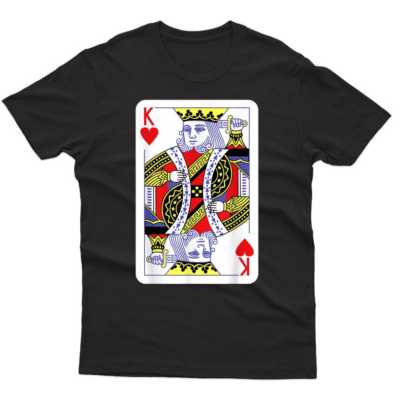 King Of Hearts Playing Cards Halloween Costume Casino Easy T-shirt