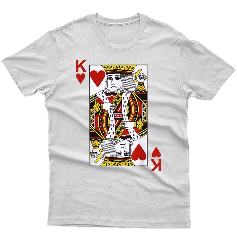 King Of Hearts Tshirt Blackjack Cards Poker 21 K T