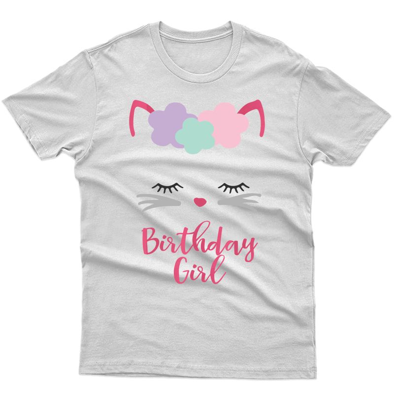 Kitten Birthday T-shirt Cat Gift, Kitty Birthday Girl Out