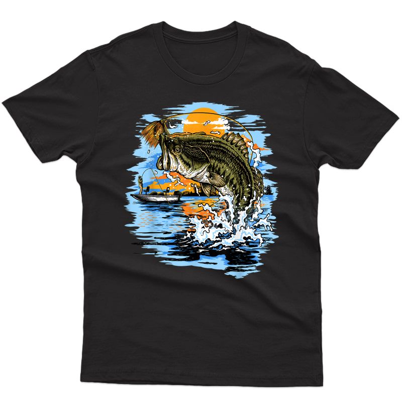  Mouth Bass Fishing Graphic T-shirt