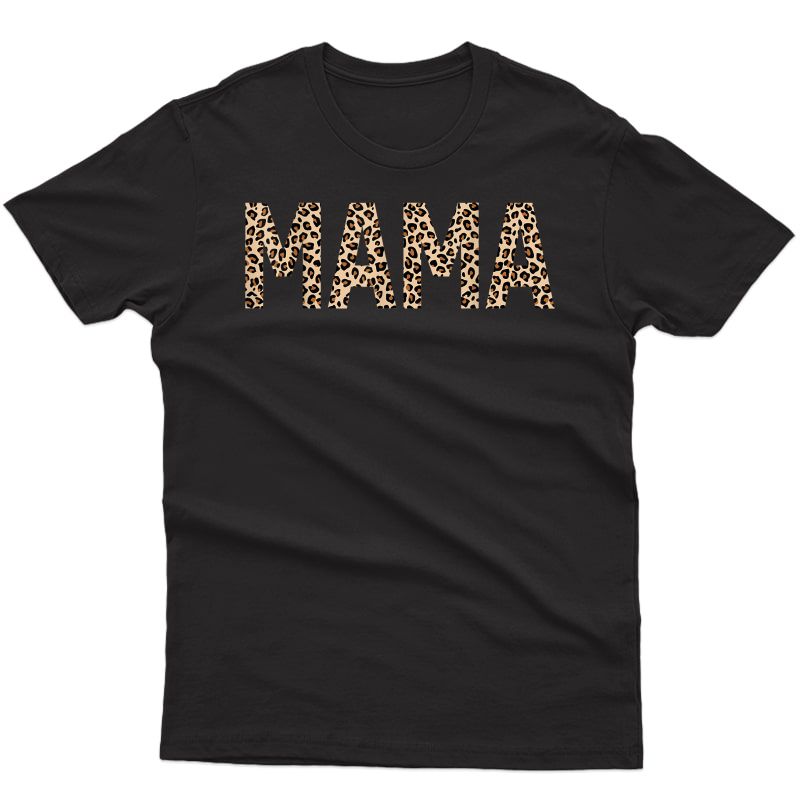 Mama Mini Leopard Animal Print Mothers Day Matching Mom T-shirt