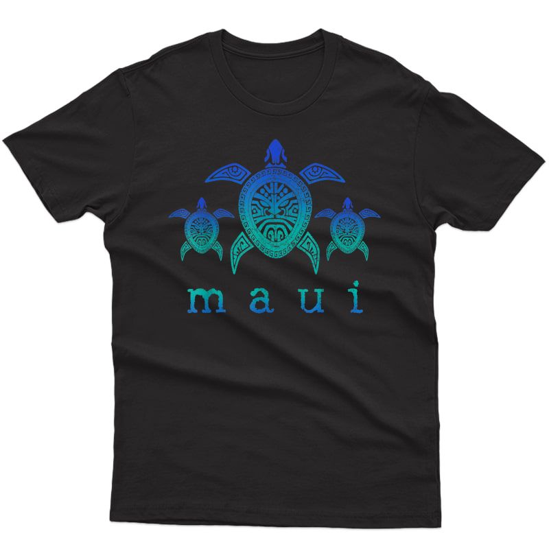 Maui - Hawaii Sea Turtles Hawaiian Scuba Diving Souvenir T-shirt