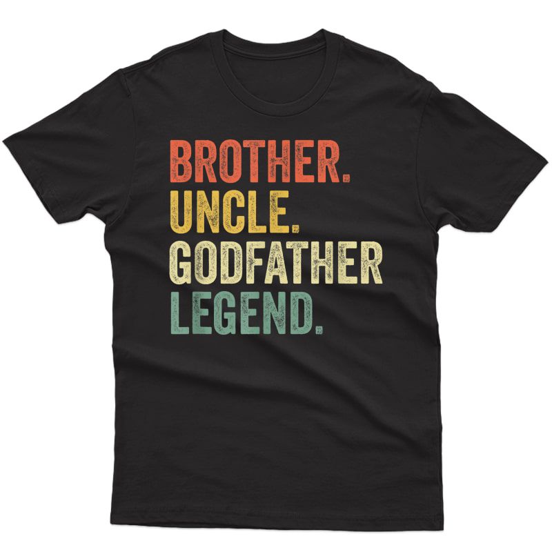 S Uncle Godfather Shirt Christmas Gifts From Godchild Funny T-shirt