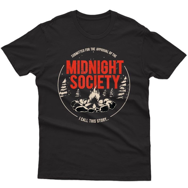 Midnight Society Red Text Campfire T-shirt