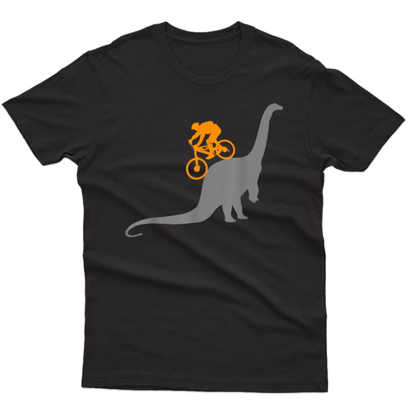 Mtb Dinosaur T-shirt Dino Bike Mountain Bicycle Sport Shirt T-shirt