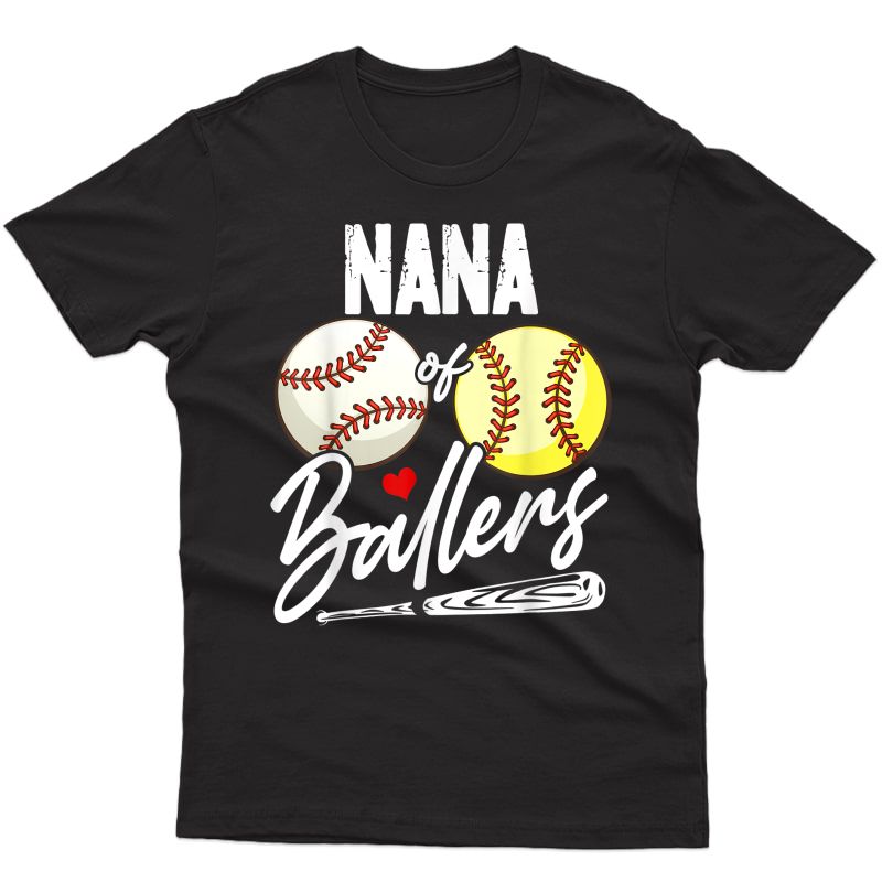 Nana Of Ballers Family Matching Sport Lovers Mothers Day T-shirt