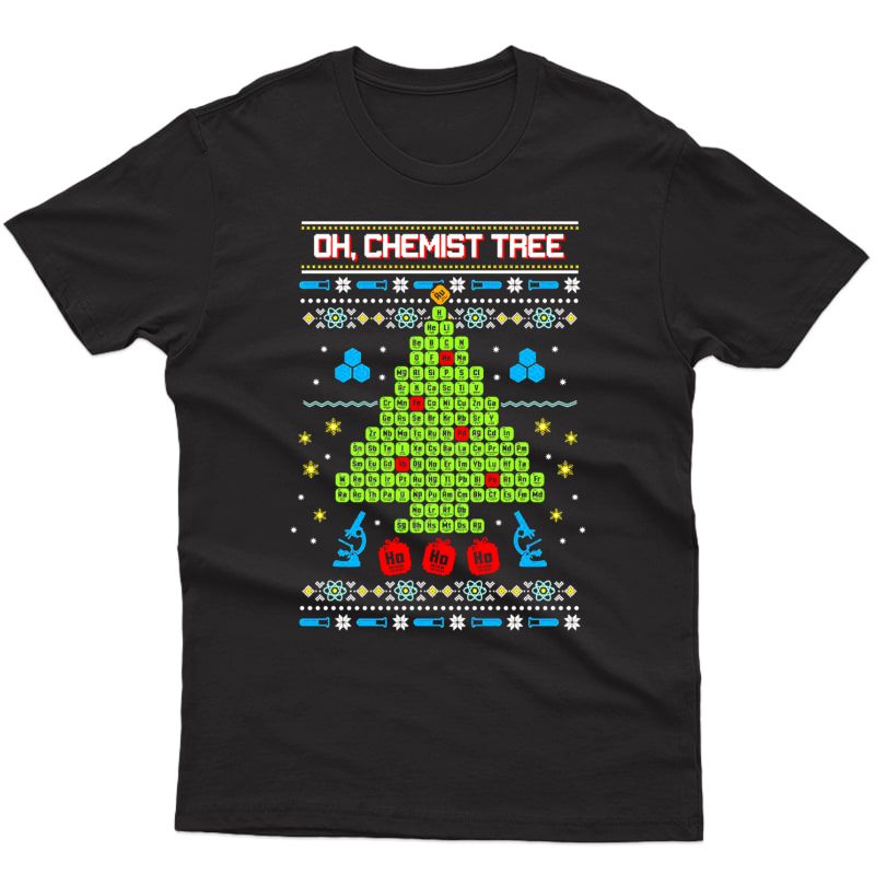 Oh Chemist Tree Ugly Christmas Gift Pullover Shirts