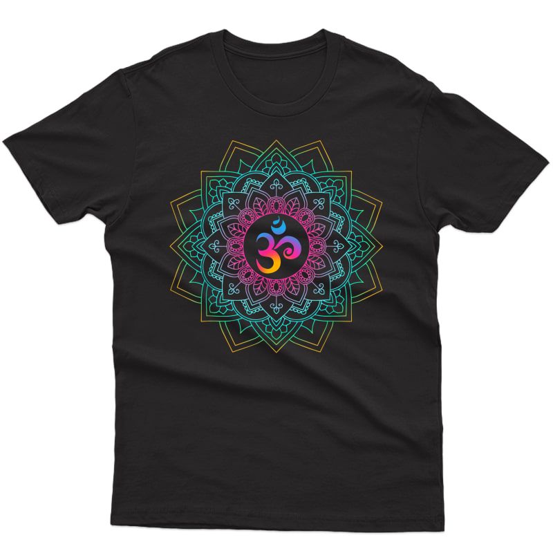 Om Meditations Mandalas Yoga Unisex T-shirt