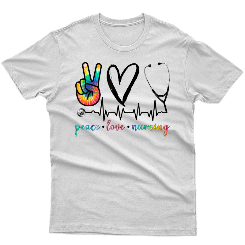 Peace Love Nurse Tie Dye T-shirt