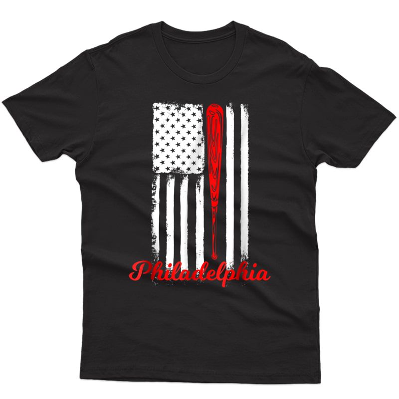 Philadelphia Baseball Flag T Shirt For Philly Baseball Fans