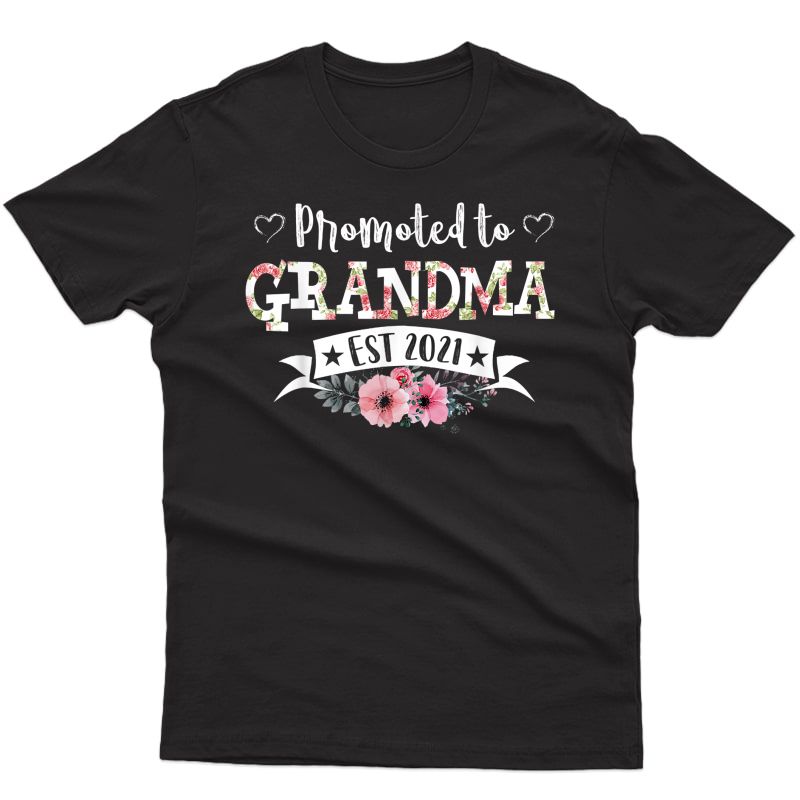 Promoted To Grandma Est 2021 Mother's Day Gift T-shirt