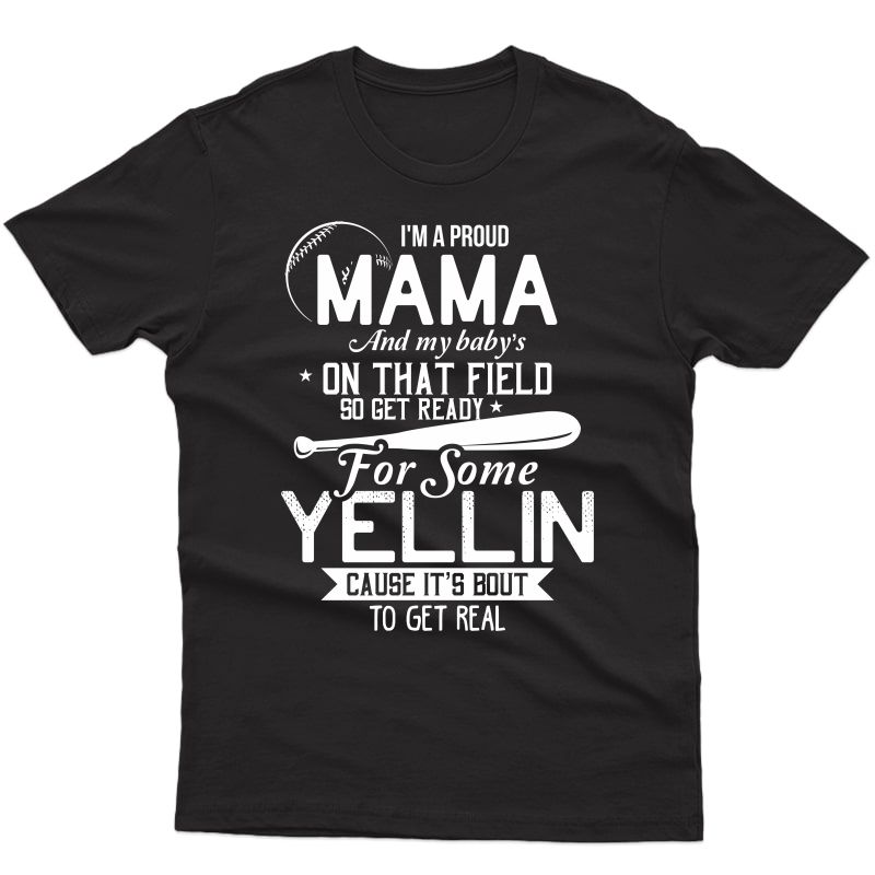 Proud Mama Baseball Shirt Funny Mom Of Baseball Player Gifts
