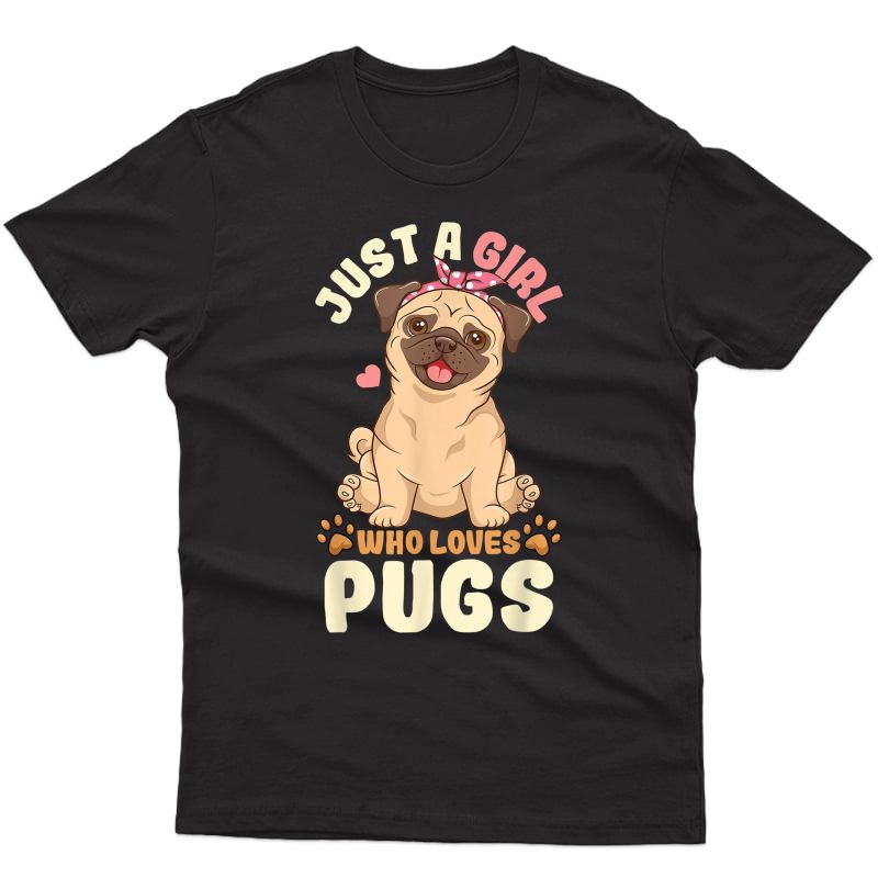 Pug Love Girl T-shirt