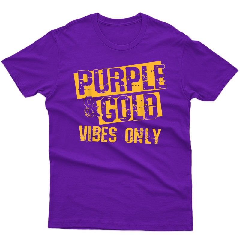 Purple & Gold Game Day Group Shirt For High School Football T-shirt