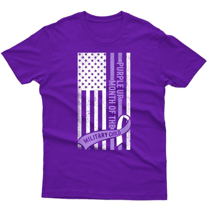 Purple Up Military Child Month Children Awareness T-shirt