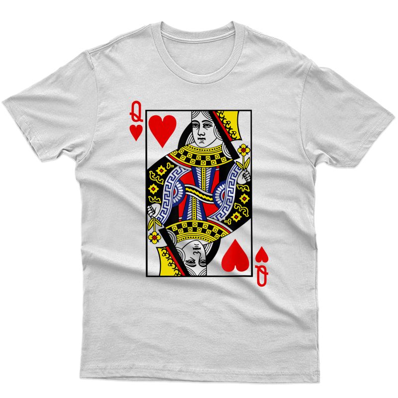 Queen Of Hearts | Card Suit Halloween Costume Poker T-shirt