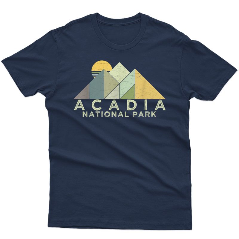 Retro Acadia National Park T-shirt Distressed Hiking Tee