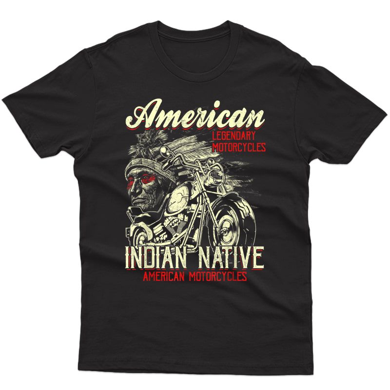 Retro Vintage American Motorcycle Indian For Old Biker Gifts T-shirt