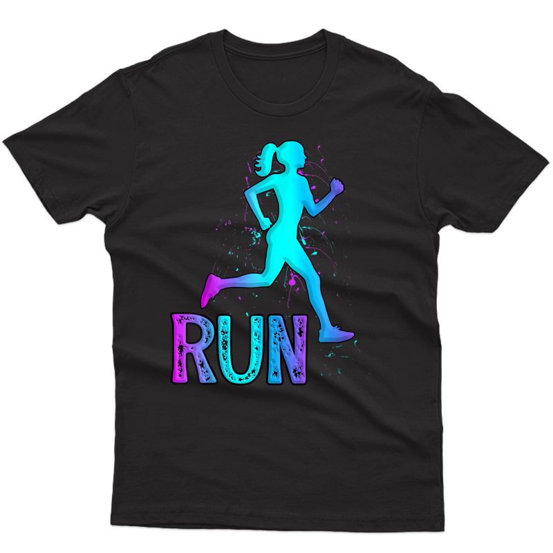Running Girl T-shirt For Girls Runners T-shirt