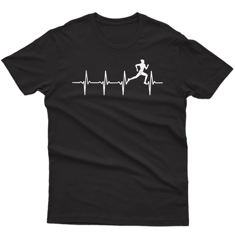 Running Heartbeat T-shirt For Runners & Joggers
