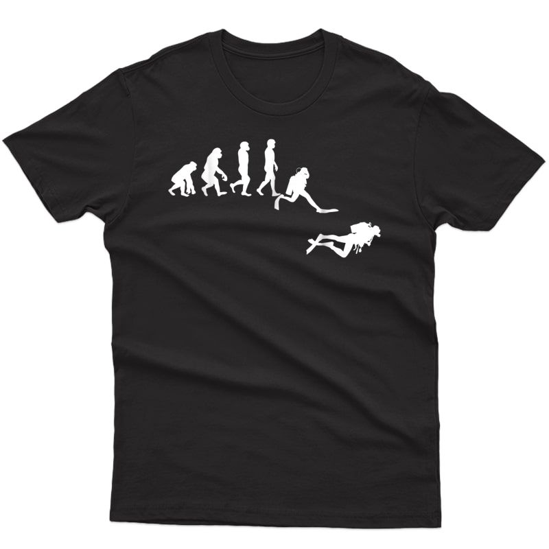 Scuba Dive T- Shirt Evolution Diving Diver Ocean Lover Gift