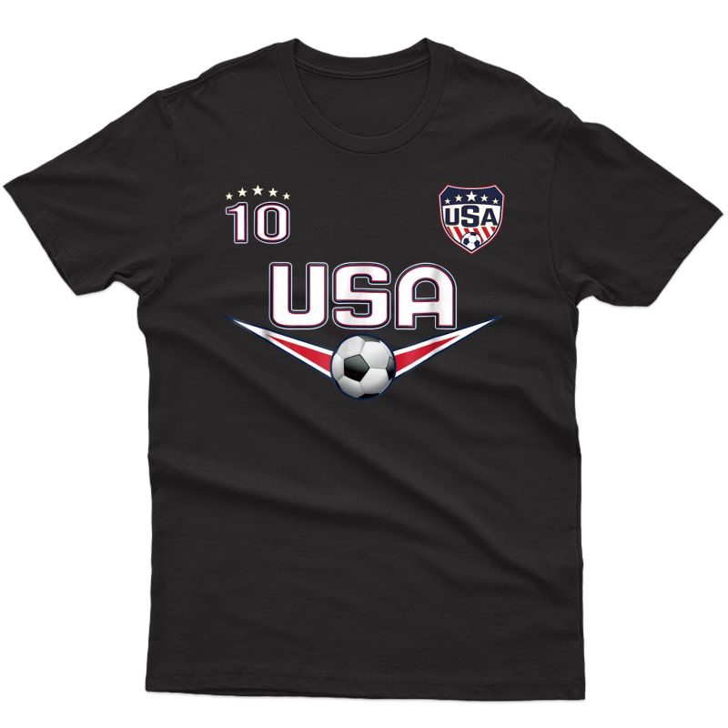 Soccer T-shirt Original Usa Design With Number 10
