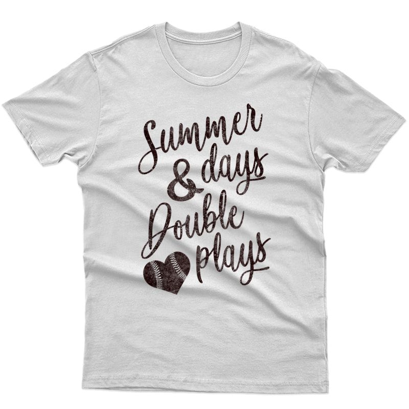 Summer Days Double Plays Baseball Softball Mom Shirt Gift Tank Top