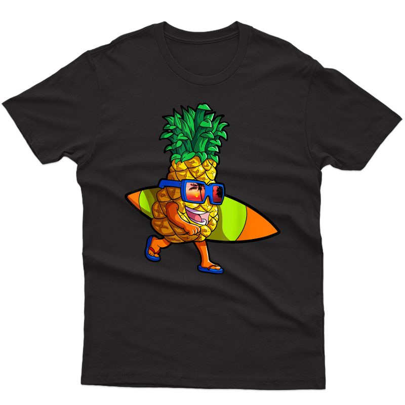 Surfing Pineapple Shirt Summer Vacation Surfer T-shirt