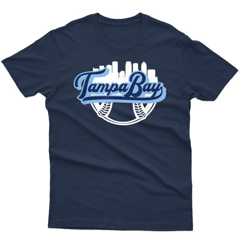 Tampa Bay Baseball Downtown City Skyline Fan T-shirt