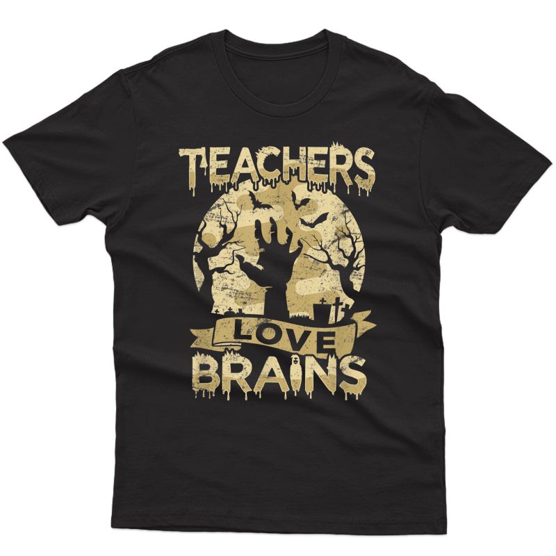 Teas Halloween Party T Shirt Teas Love Brains T-shirt