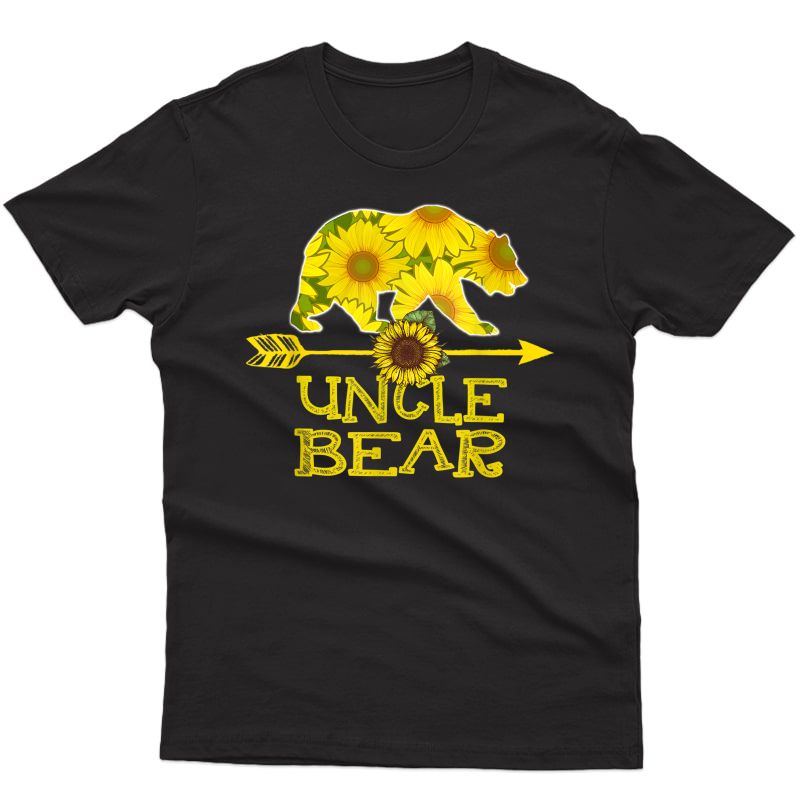 Uncle Bear T-shirt Funny Sunflower Mother Father Gifts T-shirt