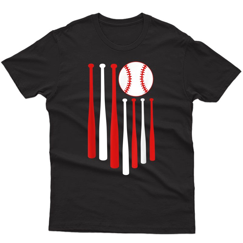 Vintage American Flag Baseball Apparel Dad 4th July Shirts