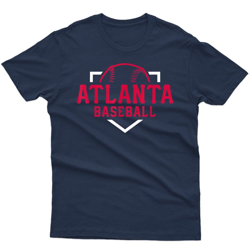 Vintage Atlanta Baseball Atl Home Plate Retro Brave Gift T-shirt