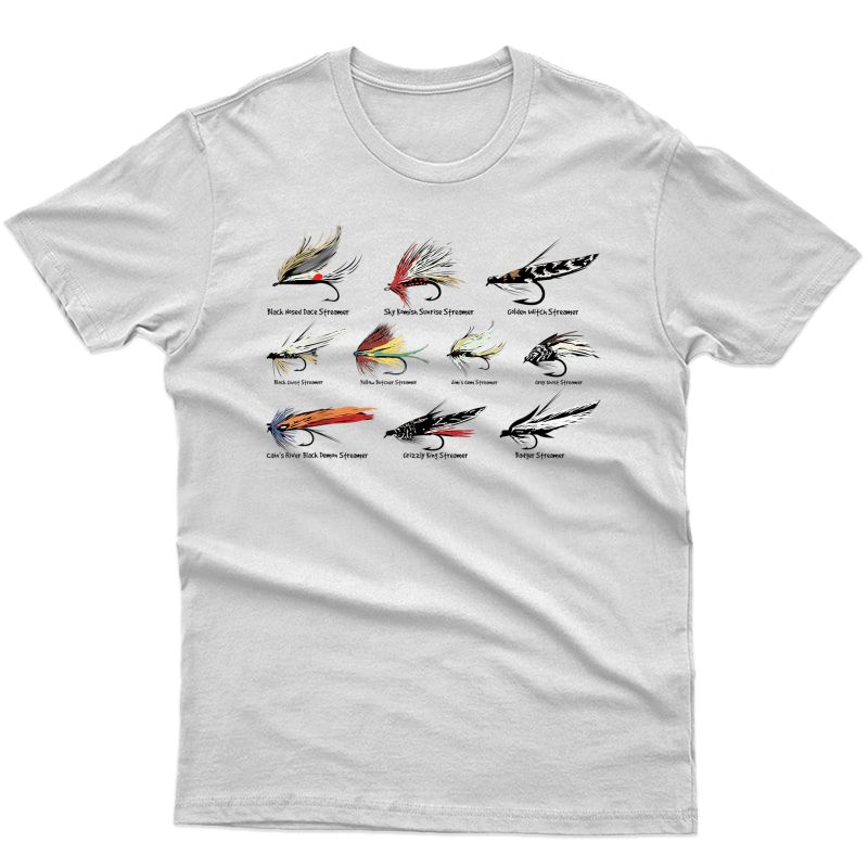 Vintage Fly Fishing Lures In Color T-shirt