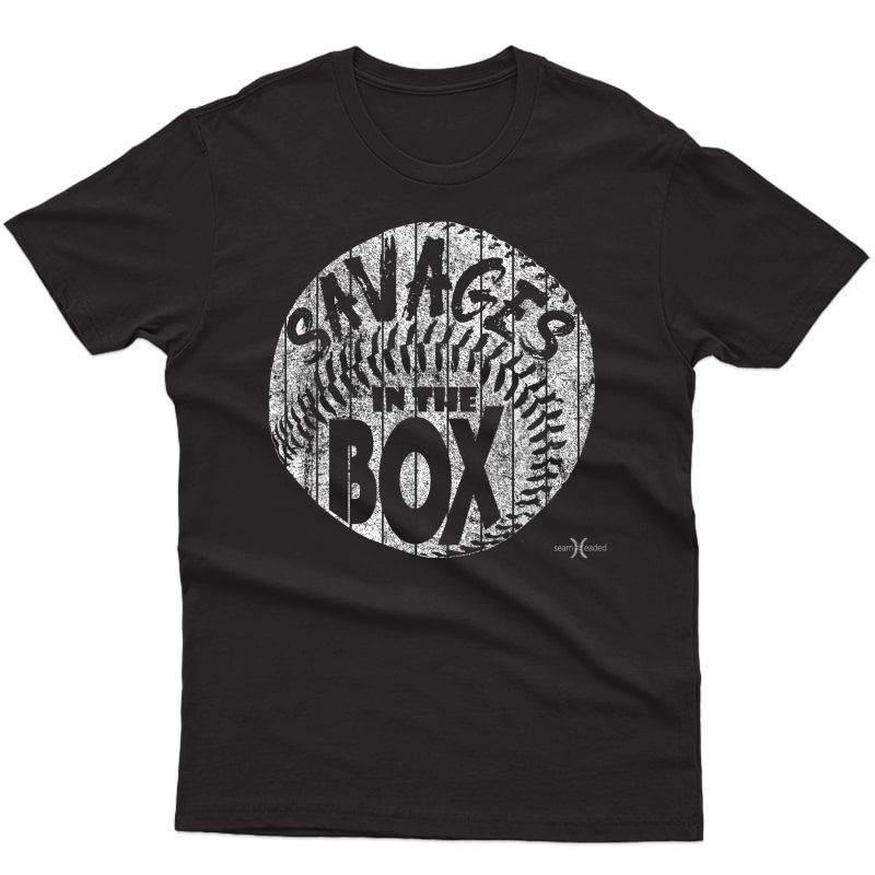Vintage Savages In The Box Baseball T-shirt