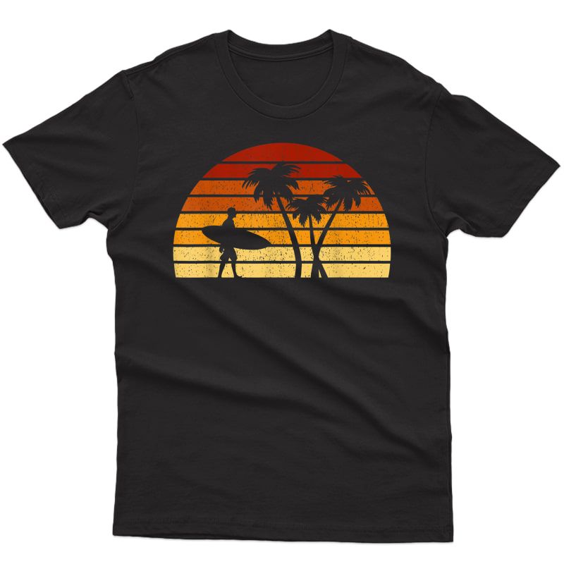 Vintage Sunset Surfing Gift For Surfers T-shirt