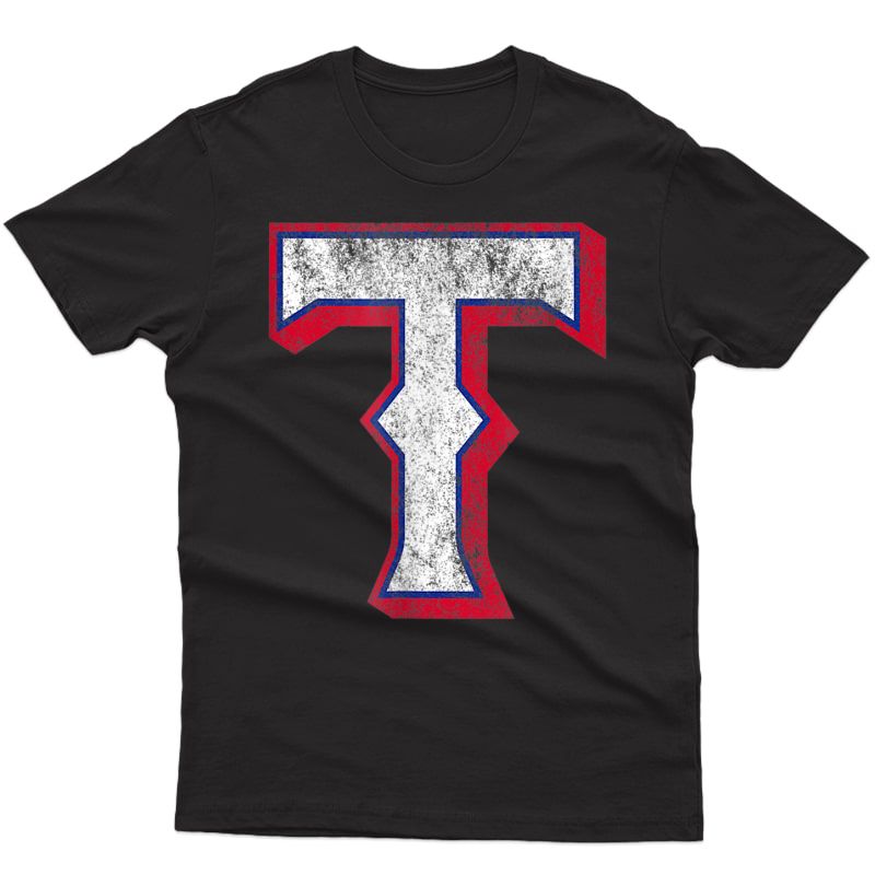 Vintage Texas Baseball T Distressed Game Day Ranger T-shirt T-shirt