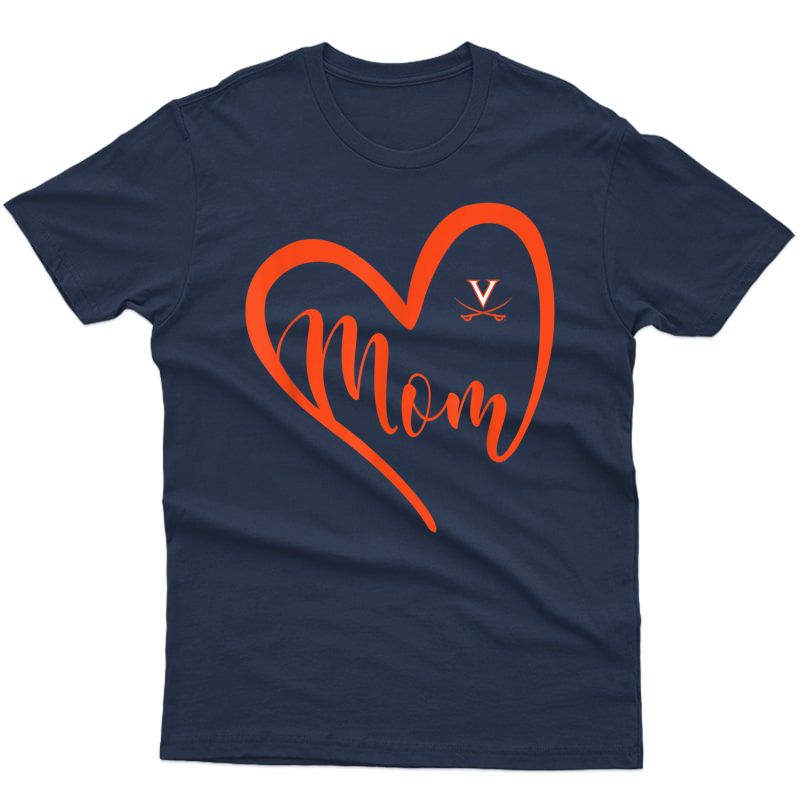 Virginia Cavaliers Heart Mom - Team - Apparel T-shirt