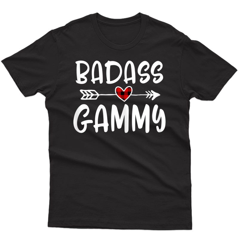  Badass Gammy Mothers Day Buffalo Plaid Grandmother Grandma T-shirt