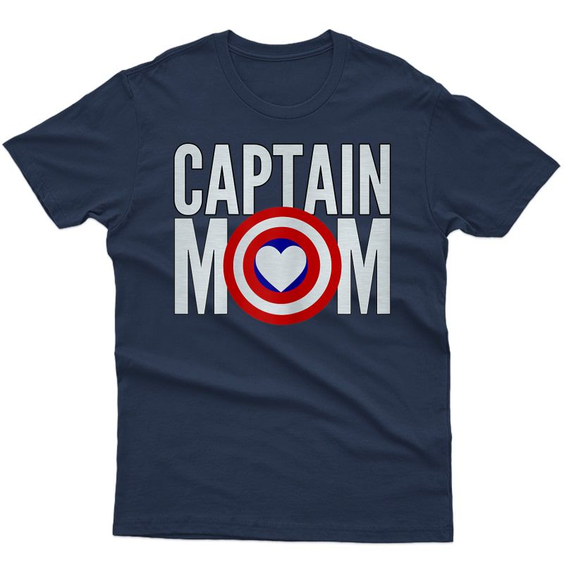  Christmas Gift Mom Birthday Gift Captain Mom Superhero T-shirt