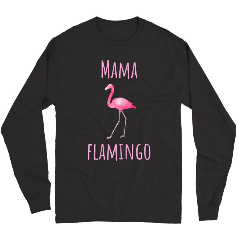  Flamingo Gifts Mama Flamingo Summer Pink Bird T-shirt Long Sleeve T-shirt