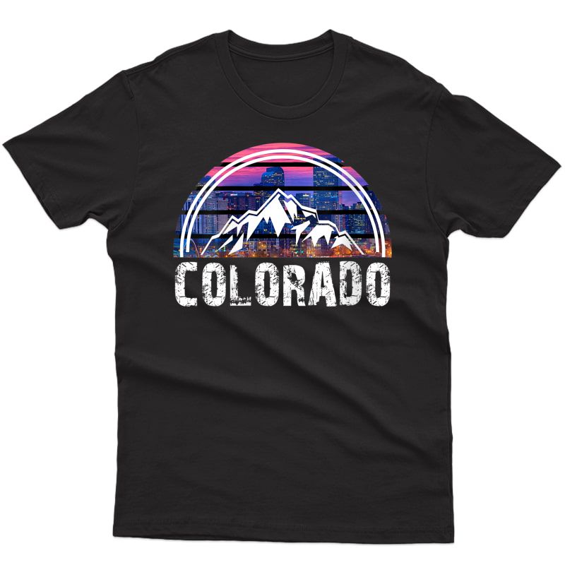  New Colorado State Holiday Shirt Gift Rocky Mountain Hiking T-shirt