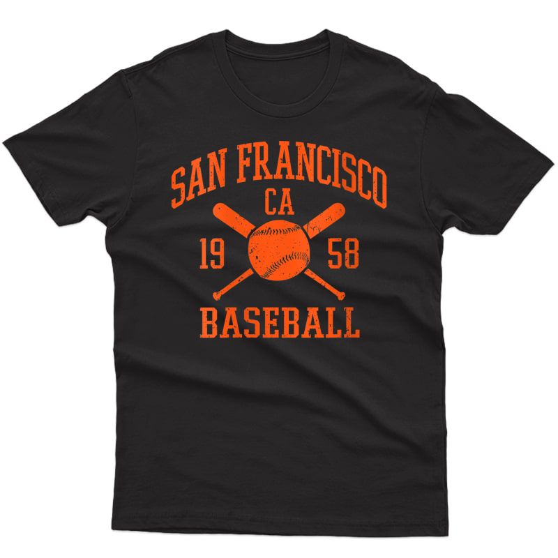  San Francisco Baseball Vintage Sf The City Giant Gift T-shirt