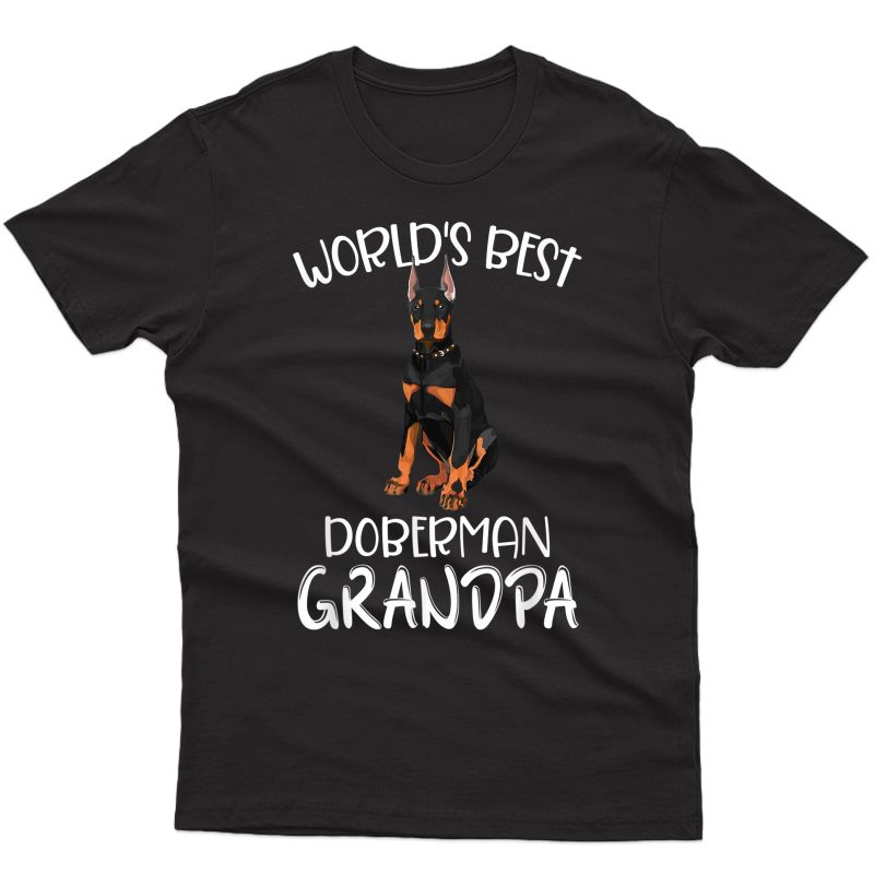 World's Best Doberman Grandpa Funny Dog Lover T-shirt