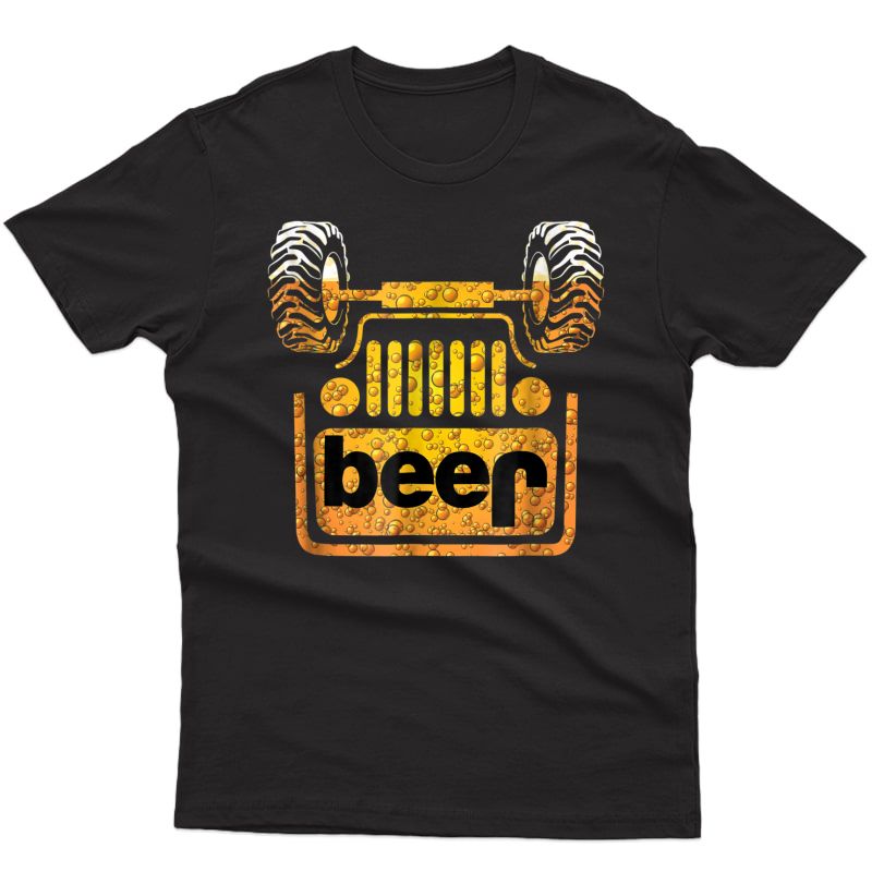 Wrecked Jeep Beer T-shirt